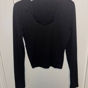 H&M Classic Black Long Sleeve Top